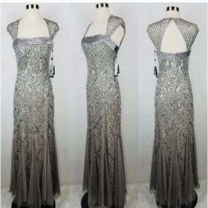 Adrianna Papell Beaded Gown-Size 10